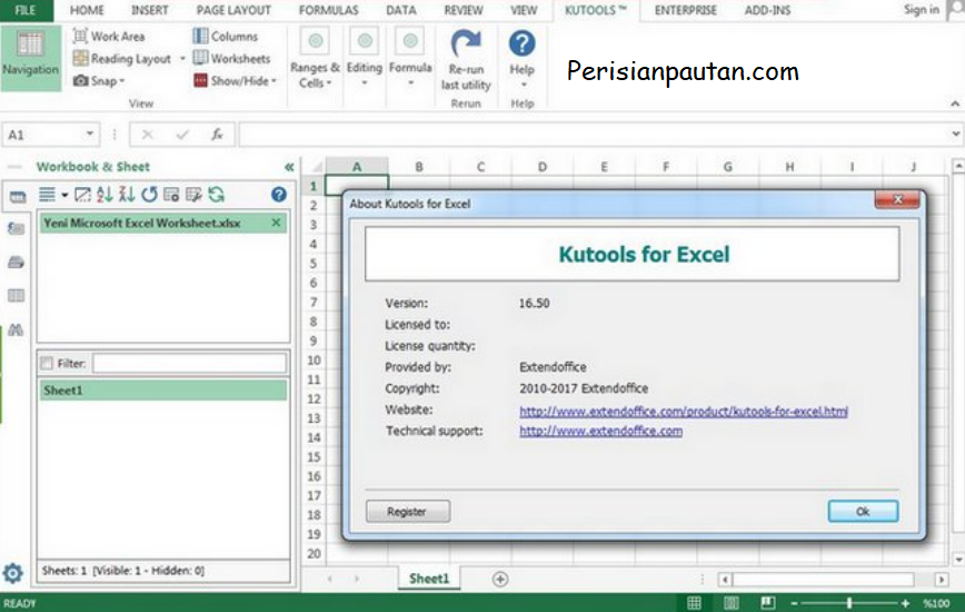 Kutools for Excel 29.00 Retak